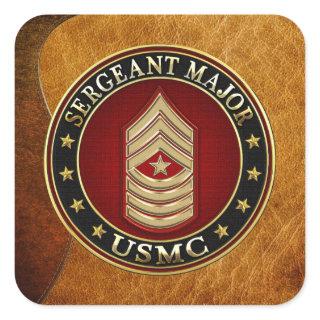 U.S. Marines: Sergeant Major (USMC SgtMaj) [3D] Square Sticker