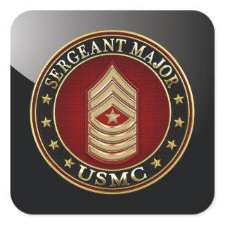 U.S. Marines: Sergeant Major (USMC SgtMaj) [3D] Square Sticker