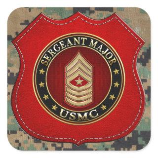 U.S. Marines: Sergeant Major (USMC SgtMaj) [3D] Square Sticker