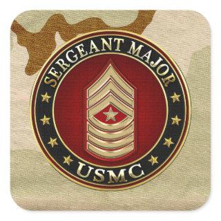 U.S. Marines: Sergeant Major (USMC SgtMaj) [3D] Square Sticker