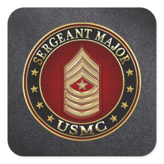 U.S. Marines: Sergeant Major (USMC SgtMaj) [3D] Square Sticker