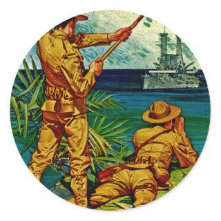U.S. Marines ~ Signal Flag Classic Round Sticker