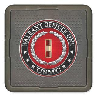 U.S. Marines: Warrant Officer One (USMC WO-1) [3D] Square Sticker