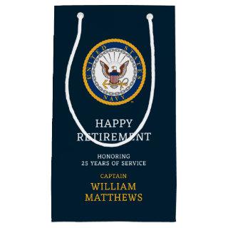 U.S. Navy | Navy Emblem | Happy Retirement Small Gift Bag