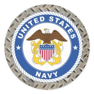 U.S. Navy | Officer Crest Classic Round Sticker