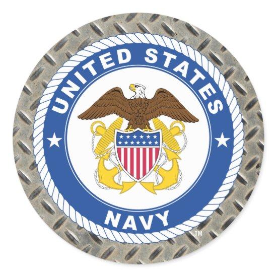 U.S. Navy | Officer Crest Classic Round Sticker