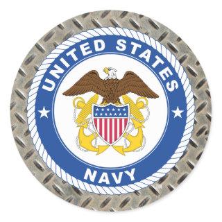 U.S. Navy | Officer Crest Classic Round Sticker