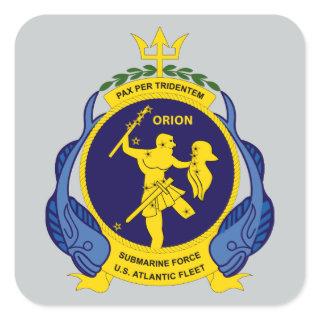 U.S.S. Orion AS-8 Pax Per Tridentem Square Sticker