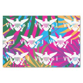 U.S. Virgin Islands Flag, Tropical Abstract Tissue Paper