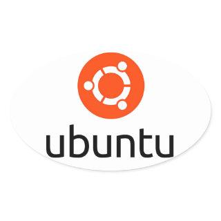 Ubuntu Linux Logo Oval Sticker