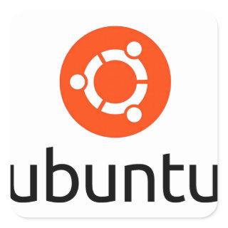 Ubuntu Linux Logo Square Sticker