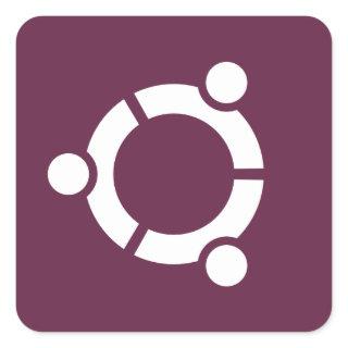 Ubuntu Purple Square Sticker