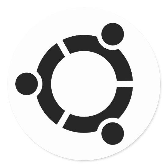Ubuntu White sticker circle