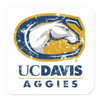 UC Davis Aggies Distressed Square Sticker