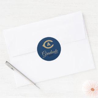 UC Davis C | Graduation Classic Round Sticker