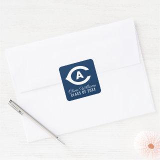 UC Davis C | Graduation Square Sticker