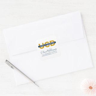 UCD Wordmark | Add Your Address Square Sticker