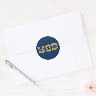 UCD Wordmark Classic Round Sticker