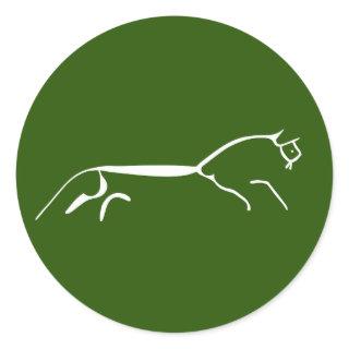 Uffington white horse ancient geoglyph symbol engl classic round sticker