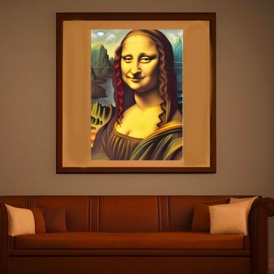 Ufo Mona Lisa Galactic Canvas Print