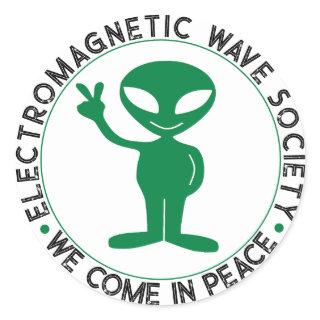 UFO UAP Whistleblowers We Come In Peace Alien ET  Classic Round Sticker