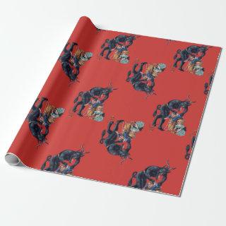 ugly christmas krampus antique red