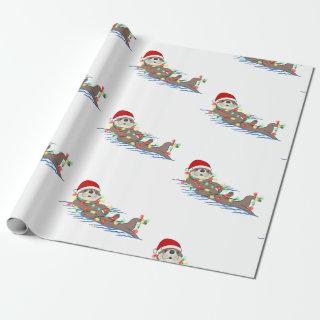 ugly christmas santa claus otter