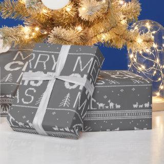 Ugly Christmas Sweater Jesus Christ Christian Gray