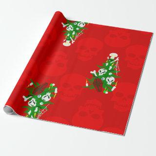 ugly christmas tree skull casket