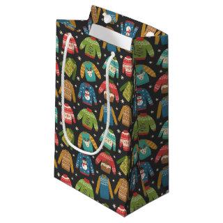 Ugly Sweater Holiday Pattern Small Gift Bag