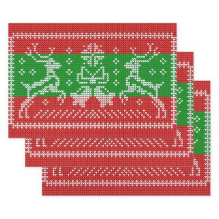Ugly sweater jingle bells Xmas reindeers crochet  Sheets