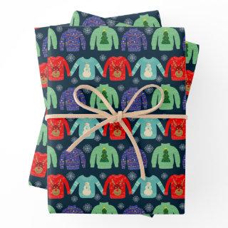 Ugly Sweaters Christmas Illustration Snowflakes   Sheets