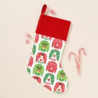 Ugly Xmas Sweaters Polar Bear Snowman Rudolf Red Christmas Stocking