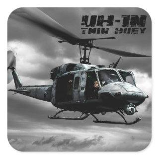UH-1N Twin Huey Square Sticker