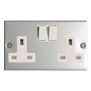UK AC BS 1363 Plug Socket [British Standard] Rectangular Sticker