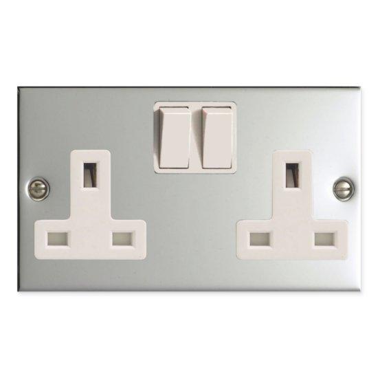 UK AC BS 1363 Plug Socket [British Standard] Rectangular Sticker