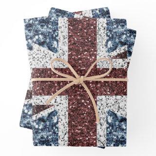 UK flag Rustic vintage sparkles glitters bling  Sheets