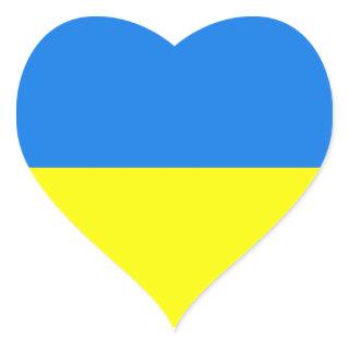 Ukraine – Ukrainian Flag Heart Sticker