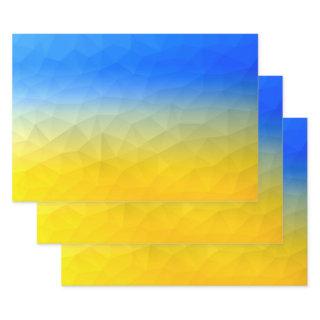 Ukraine yellow blue geometric mesh pattern  sheets