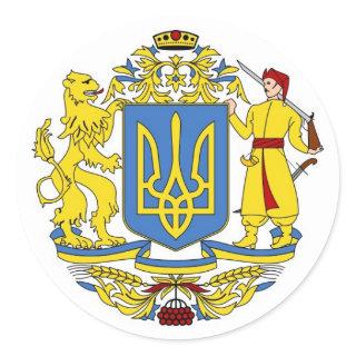 Ukrainian Coat of Arms Classic Round Sticker