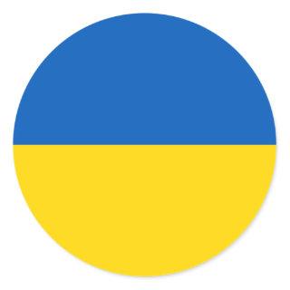 Ukrainian Flag Colors Classic Round Sticker