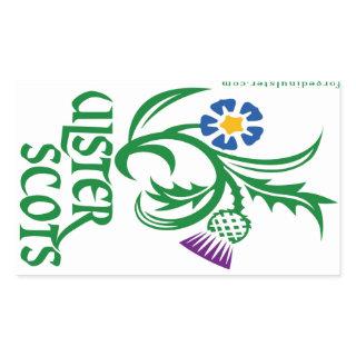 Ulster-Scots flax & thistle design Rectangular Sticker