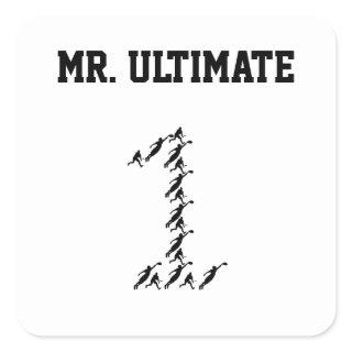 Ultimate Frisbee Mr./Miss Ultimate Square Sticker