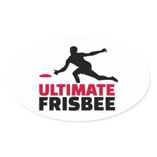 Ultimate Frisbee Oval Sticker