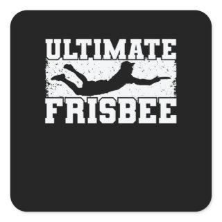 Ultimate Frisbee spielen Sport am Strand Square Sticker