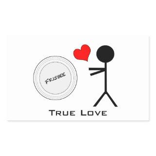Ultimate Frisbee True Love Rectangular Sticker