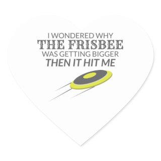 Ultimate Frisbee Why The Frisbee Is Getting Bigger Heart Sticker