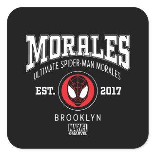 Ultimate Spider-Man Miles Morales Collegiate Logo Square Sticker