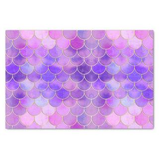 Ultra Violet & Gold Mermaid Scale Pattern Tissue Paper