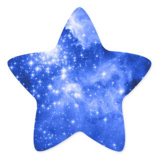 Ultramarine Blue Stars Star Sticker